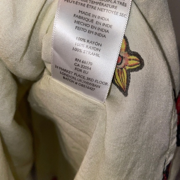 EUC Kimchi Blue x Urban Outfitters Floral Fields Flutter-Sleeve Dress Size XS - Picture 6 of 11